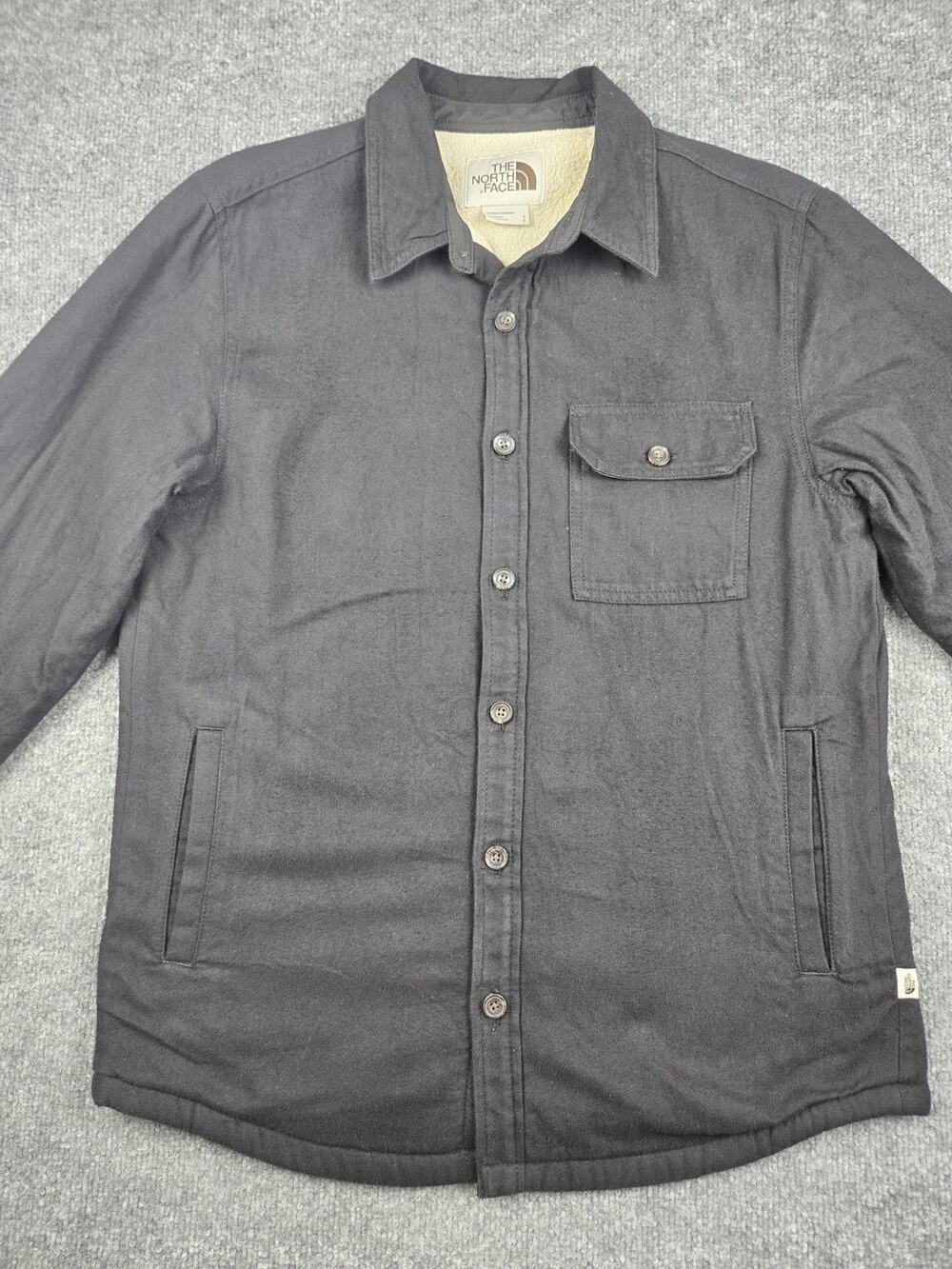 The North Face Mens Campshire Sherpa Lined Shacket Black Small #991